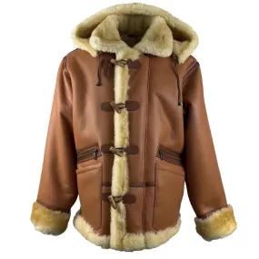 Steve hart Tan Brown Shearling duffle coat